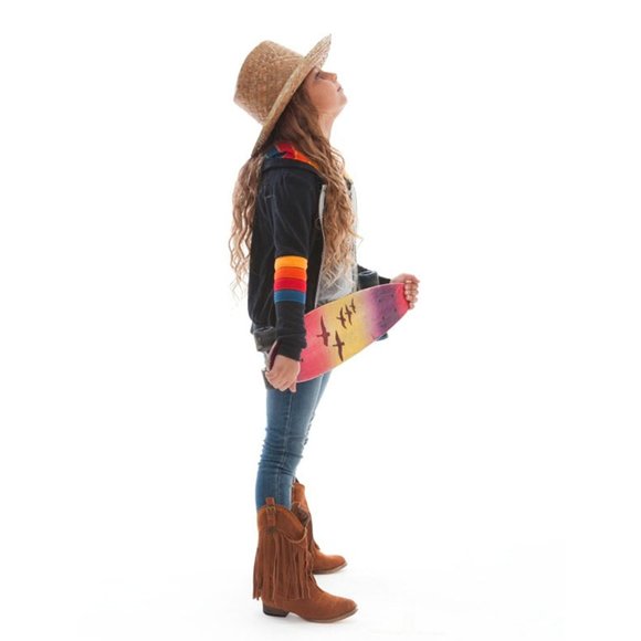 Aviator Nation Kid's Signature Zip Hoodie - Charcoal Grey - Picture 13 of 13